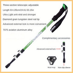 Outdoor Wolf 9 Series Aluminum Climbing Stick Folding Telescopic