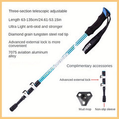 Outdoor Wolf 9 Series Aluminum Climbing Stick Folding Telescopic