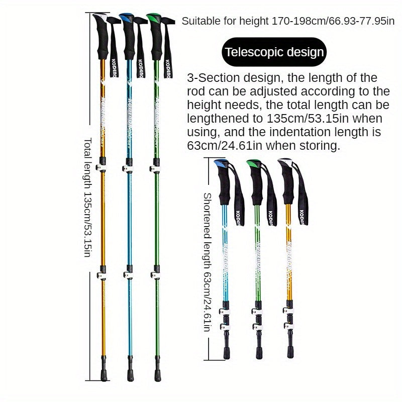 Outdoor Wolf 9 Series Aluminum Climbing Stick Folding Telescopic