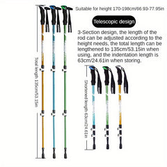 Outdoor Wolf 9 Series Aluminum Climbing Stick Folding Telescopic