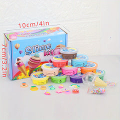 10pcs Butter Mud Set Colorful DIY Toy for Christmas