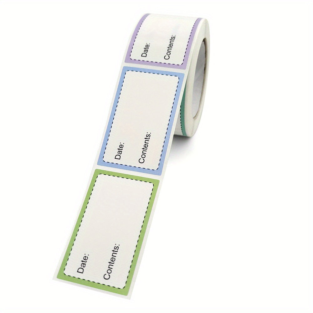 500pcs Roll 2 Office Document Date Stickers, Tearable Safety Labels