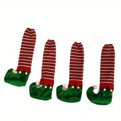 Striped Elf Table & Chair Foot Cover Set