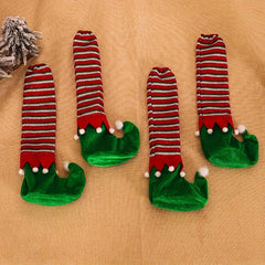 Striped Elf Table & Chair Foot Cover Set