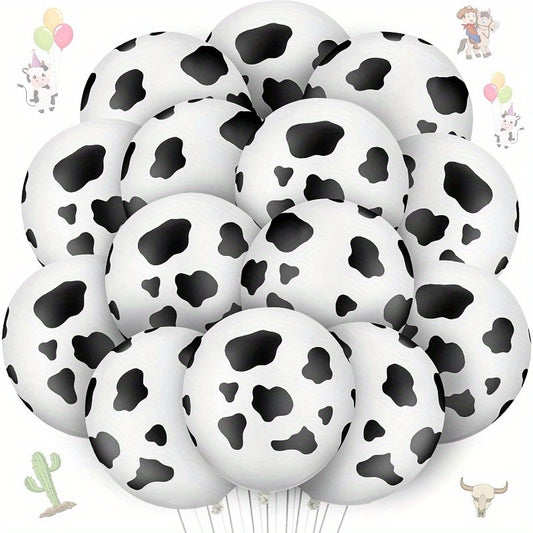 20pcs Cow Balloon Funny Printed Birthday Farm Party Decoration Supplies