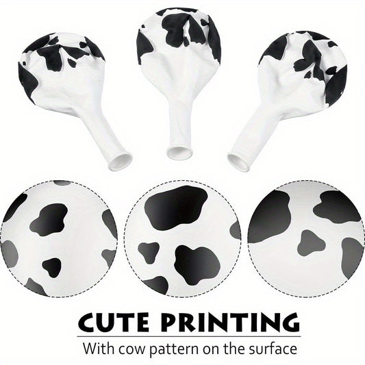 20pcs Cow Balloon Funny Printed Birthday Farm Party Decoration Supplies