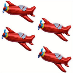 6pcs Airplane Balloons Pilot Adventure Airplane Theme Balloons