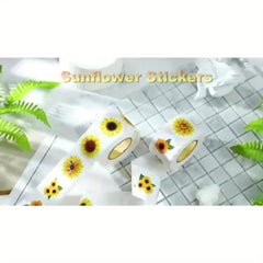 3 Sunflower Stickers 8 Patterns Envelope Candy Biscuit Gift Party Decoration
