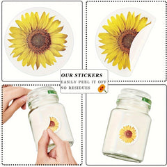 3 Sunflower Stickers 8 Patterns Envelope Candy Biscuit Gift Party Decoration