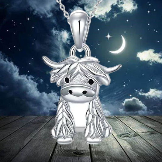 Cow Necklace Cartoon Animal Necklace Women Jewelry Gift