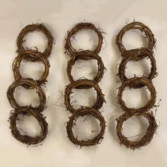 12pcs Festive Vine Wreaths for Indoor/Outdoor Use - Perfect for Holidays