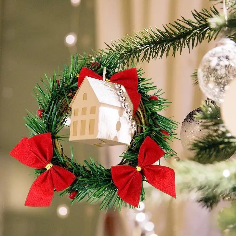 12pcs Festive Vine Wreaths for Indoor/Outdoor Use - Perfect for Holidays
