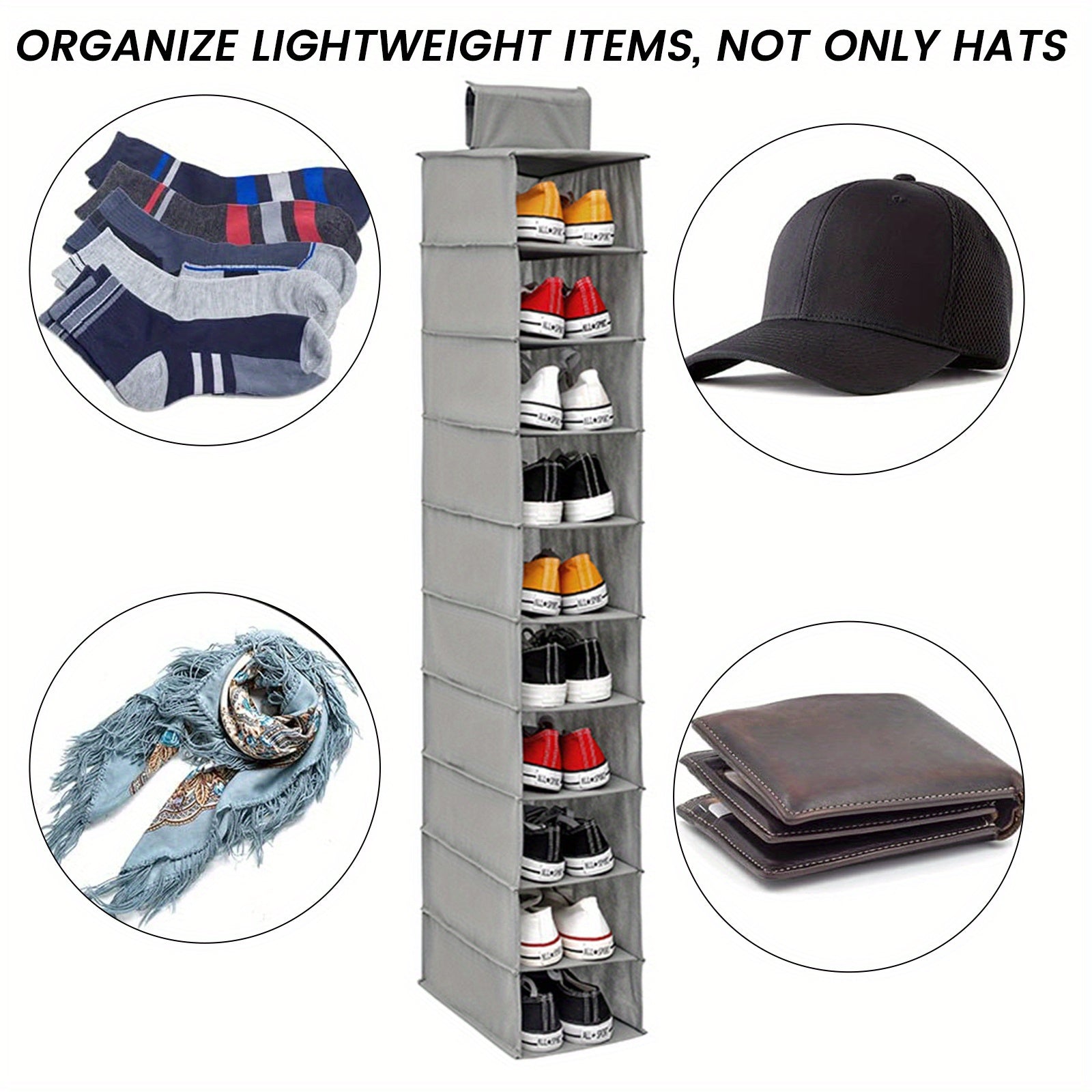 1pc Hanging Shoe Bags Dust-proof Storage Bags For Bedroom Closet Wardrobe