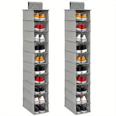 1pc Hanging Shoe Bags Dust-proof Storage Bags For Bedroom Closet Wardrobe