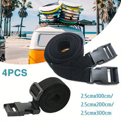 4pcs Lashing Straps Nylon Ratchet Tie Down Straps Heavy Duty Tension Belts