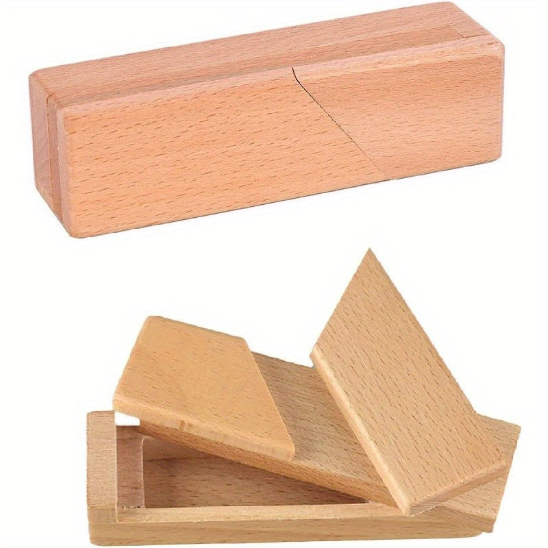 Wooden Brain Teaser Secret Opening Puzzle Box IQ Toy