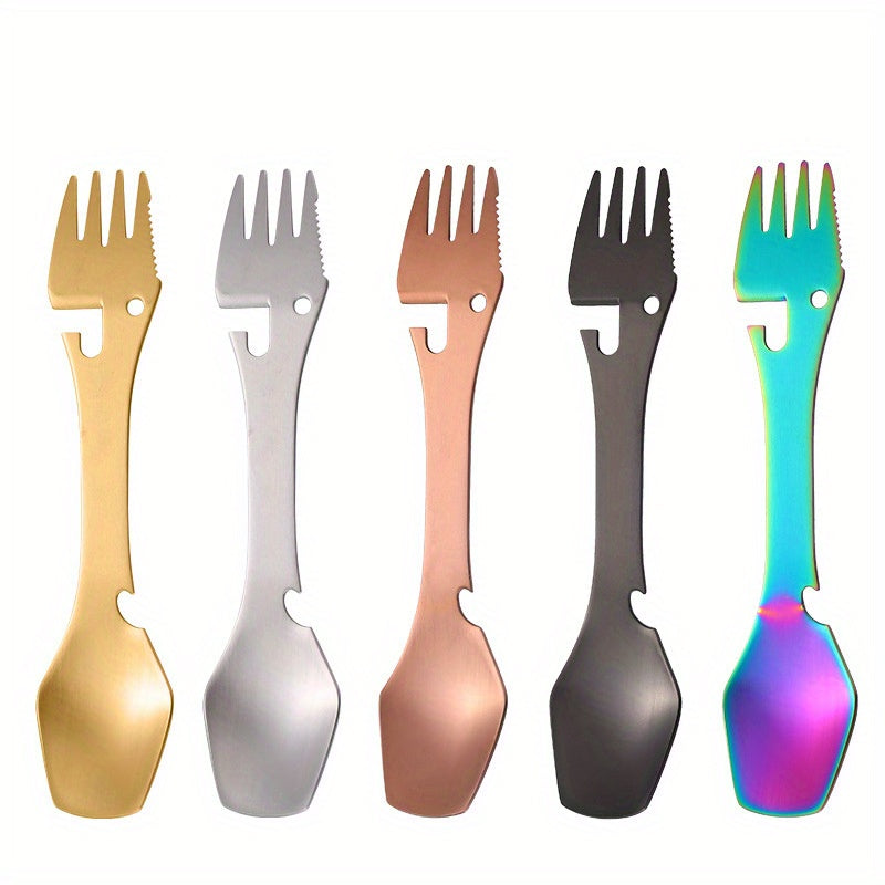 Stainless Steel Tableware Fork & Spoon Combo with Can Opener
