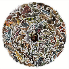 100pcs Dinosaur Graffiti Stickers for Guitar Phone Computer Decoration
