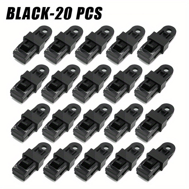 20pcs Tent Clips for Windproof Tarp Fixing Reusable Awning Clips