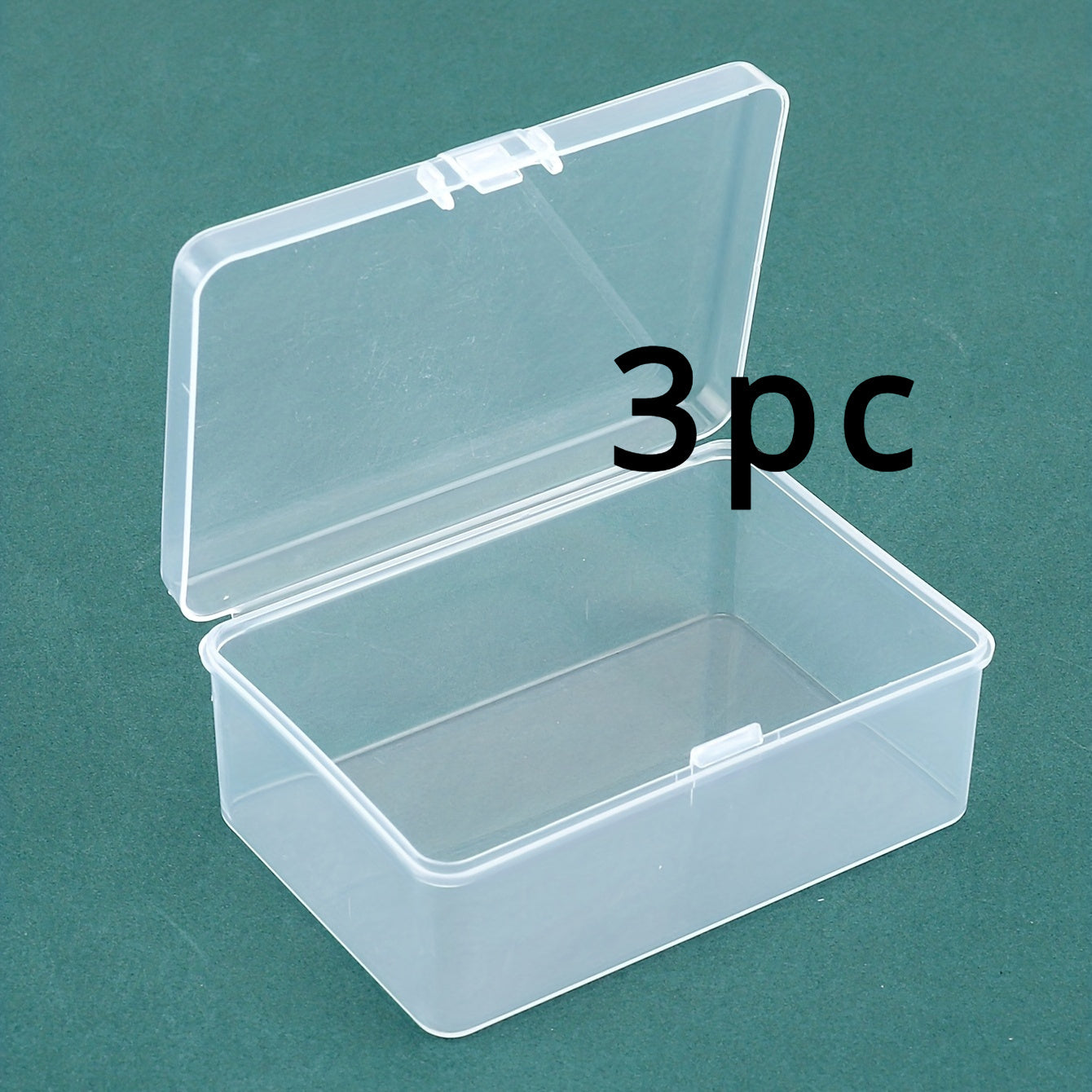 2pcs Rectangular Plastic Storage Boxes Clear PP Small Gift Boxes