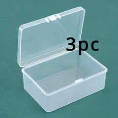2pcs Rectangular Plastic Storage Boxes Clear PP Small Gift Boxes