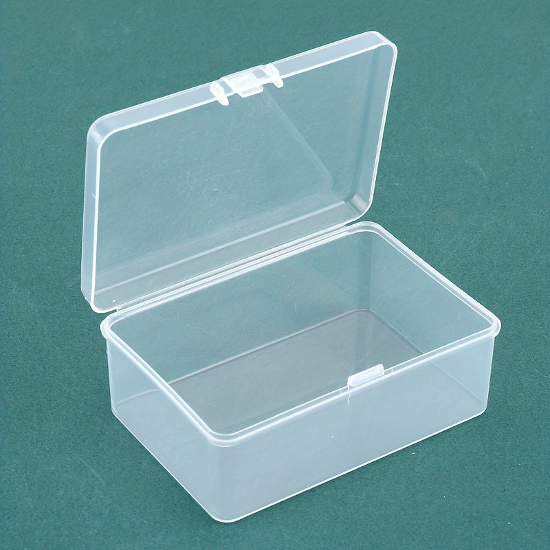 2pcs Rectangular Plastic Storage Boxes Clear PP Small Gift Boxes