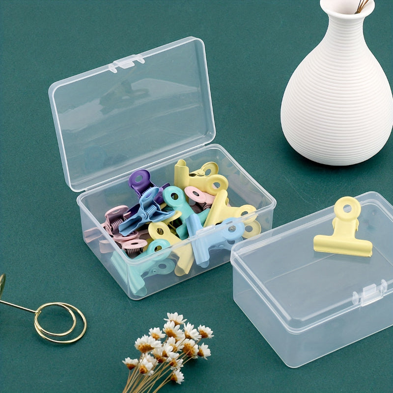 2pcs Rectangular Plastic Storage Boxes Clear PP Small Gift Boxes