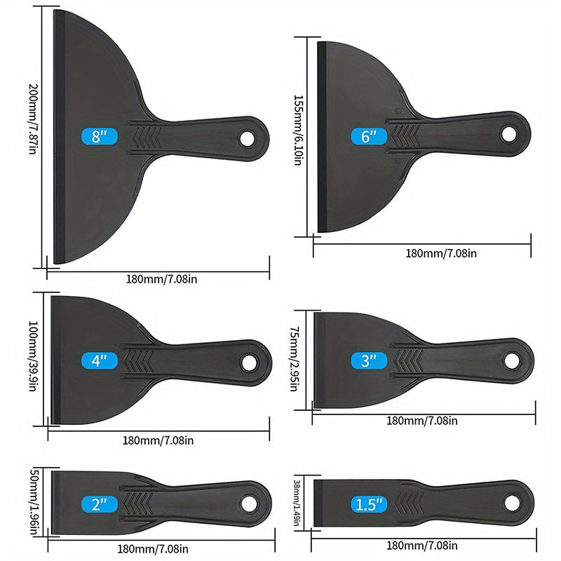 6pcs Putty Spatula Cleaning Wall Caulking Small Scraper