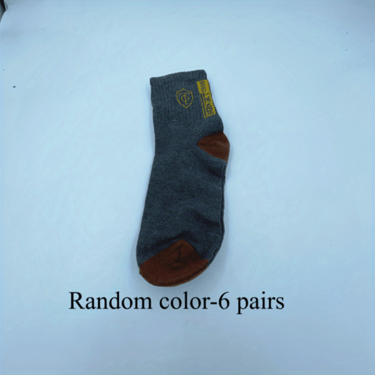 6 Pairs Embroidered Ankle Socks Sweat Absorbing Patterned Socks