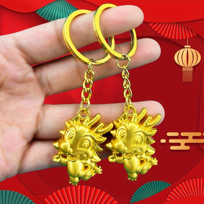 Year of the Dragon Keychain - Zodiac Good Luck Dragon Year Keyring