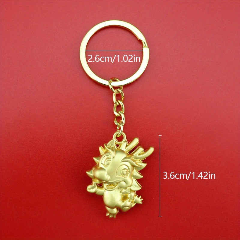 Year of the Dragon Keychain - Zodiac Good Luck Dragon Year Keyring