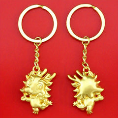 Year of the Dragon Keychain - Zodiac Good Luck Dragon Year Keyring