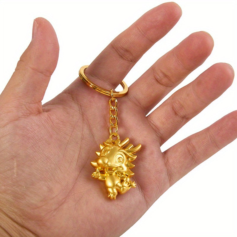Year of the Dragon Keychain - Zodiac Good Luck Dragon Year Keyring