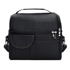 Large Insulated Lunch Box Leak-proof Cooler Bag Dual Compartment Lunch Tote Bag