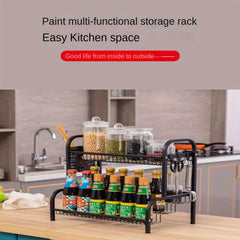 Multifunctional Storage Rack for Kitchen Space Organization