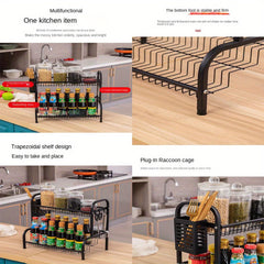 Multifunctional Storage Rack for Kitchen Space Organization