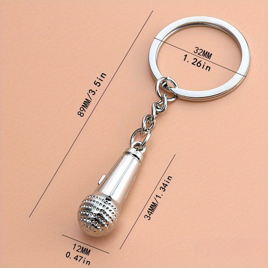 Guitar Mic Keychain Pendant Small Gift