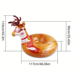 Foldable Snow Tube Inflatable Skiing Circle Thickened Sled