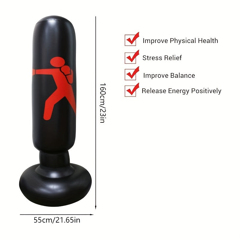 Inflatable Boxing Column & Stand Punching Bag Toy Fitness Sandbag