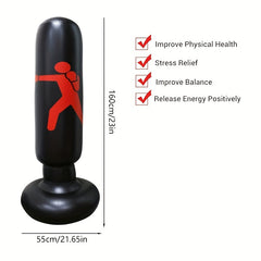 Inflatable Boxing Column & Stand Punching Bag Toy Fitness Sandbag