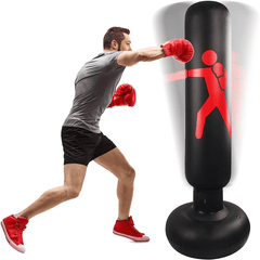 Inflatable Boxing Column & Stand Punching Bag Toy Fitness Sandbag