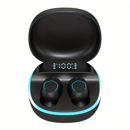 Mini In Ear Wireless Earphones HD Digital Screen Gaming Headphones