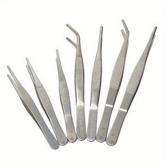 2pcs Stainless Steel Tweezers for Precision Work