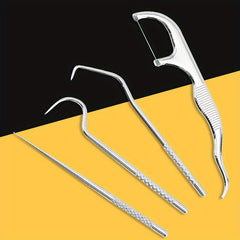 4pcs Titanium Toothpicks Set Outdoor Teeth Cleaning Tools