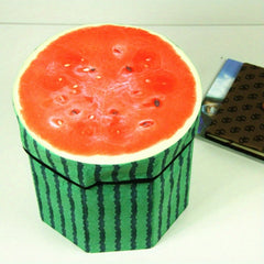 Fruit Shaped Storage Stool Flannelette Folding Stool Large Capacity Organizer