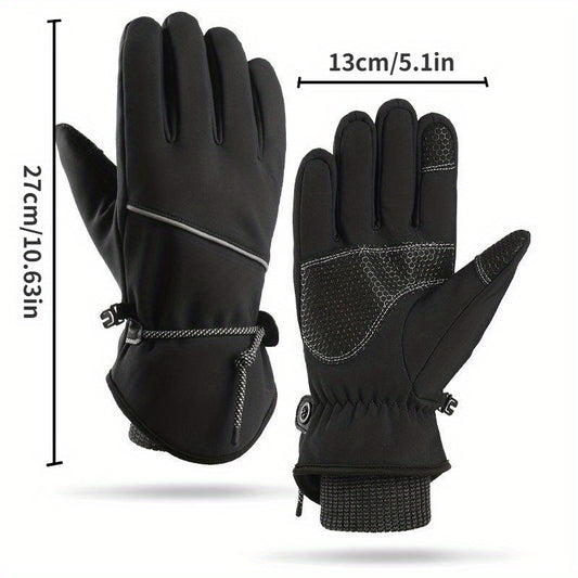Men's Winter Touch Screen Ski Gloves Waterproof Windproof Warm Glov