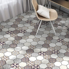 Boho Pattern Decor Stickers Hexagon Anti-slip Floor St