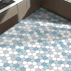 Bohemian Pattern Geometric Hexagon Floor Stair Sticker