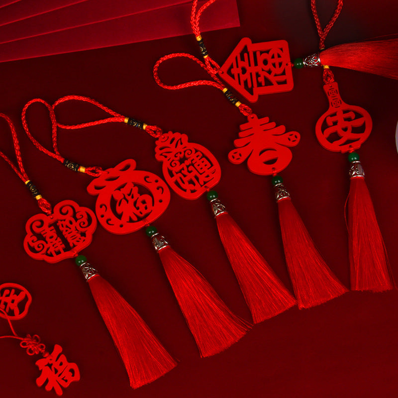 Classic Wooden Board Hanging Decorations Fringe Pendants