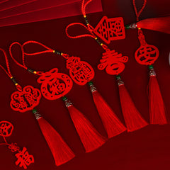 Classic Wooden Board Hanging Decorations Fringe Pendants